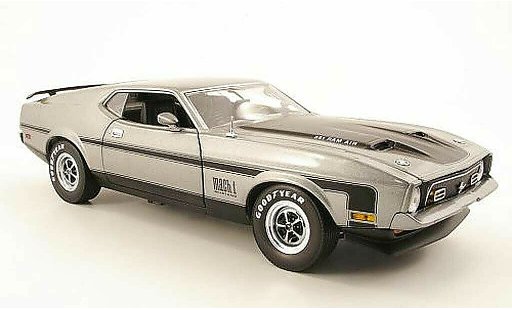 Ford Mustang Mach 1 1/18 Sun Star i grijs modelauto