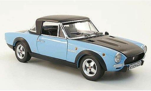 Fiat 124 Abarth 1/18 Sun Star spider csa blauw/zwart 1972 modelauto
