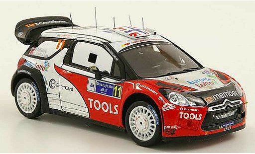 DS Automobiles DS3 WRC 2011 1/43 Spark No.11 Tools/Eurolotto Rally Mexiko modelauto