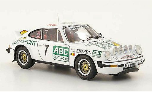 Porsche 911 SC 1/43 Spark No.7 Locasport/ABC Rent-A-Car Rally Condroz 1981 modelauto