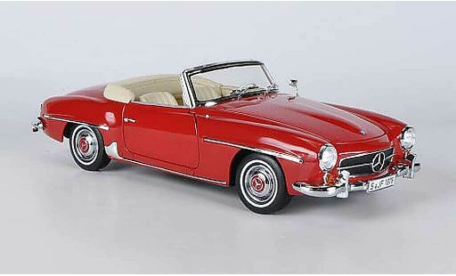 Mercedes 190 Base 1/18 Norev rood 1957 modelauto