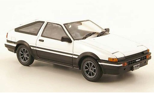 Toyota Trueno AE86 1/43 Ebbro Sprinter wit/zwart modelauto