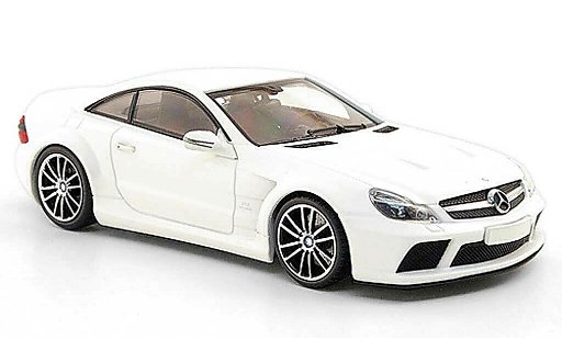 Mercedes B 65 1/43 Minichamps (R230) AMG zwart Series mat wit 2009 modelauto