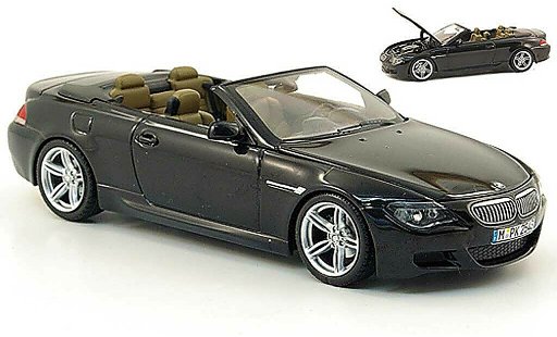 Bmw M6 Cabriolet 1/43 Kyosho E64 M zwart 2006 modelauto