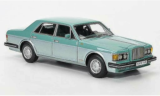 Bentley Turbo R berline 1/43 Neo turquoise/grijs grijs LHD beperkt edition 1985 modelauto