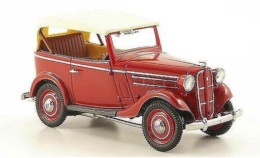 Datsun 17 Phaeton 1/43 Ebbro rood/beige 1938 modelauto