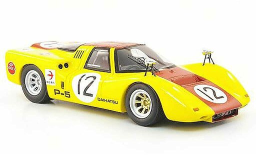 Daihatsu P-5 course 1/43 Ebbro No.12 geel/rood GP Japan 1968 modelauto