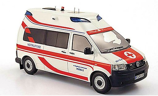 Volkswagen T5 T5 GP 1/43 Neo Hornis Silver KTW Deutsches rotes Kreuz beperkt edition 2009 modelauto