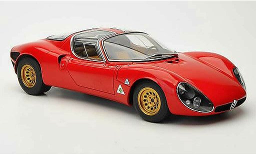 Alfa Romeo 33 stradale prototipo 1/18 Autoart tipo Proodotipo rood 1967 modelauto