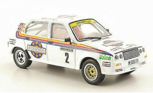 Citroen Visa Chrono 1/43 Hachette No.2 Eurocasion Rally RACE Madrid 1984 modelauto