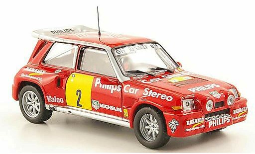 Renault 5 Turbo 1/43 Hachette Maxi 4x4 No.2 Philips Rally de Tierra de Aviles 1989 modelauto