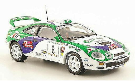 Toyota Celica GT Four 1/43 Hachette 1996 No.6 7 UP Rally El Corte Ingles modelauto
