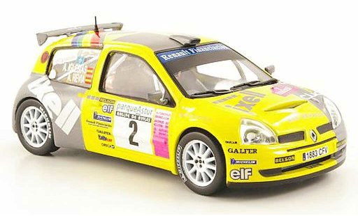 Renault Clio S1600 1/43 Hachette No.2 Ixell Rally de Aviles 2004 modelauto