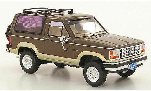 Ford Bronco Berline 1/43 Premium X II bruin/gold 1989 modelauto