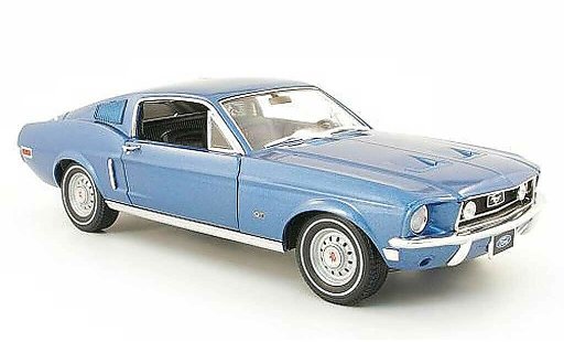 Ford Mustang Fastback 1/18 Greenlight gt 2+2 blauw modelauto