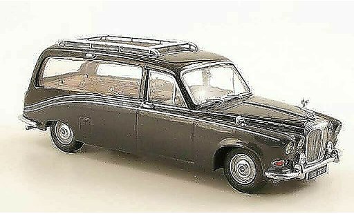 Daimler DS 420 corbillard 1/43 Oxford Hearse grijs/zwart Leichenwagen RHD modelauto