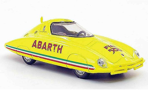 Fiat 500 Abarth 1/43 Hachette Rekordwagen Pinin Farina geel 1958 modelauto