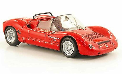 Fiat Abarth 1000 SP 1/43 Hachette rood 1966 modelauto