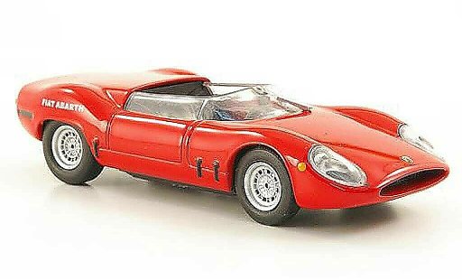 Fiat 2000 Abarth 1/43 Hachette OT Sport Spider rood 1966 modelauto