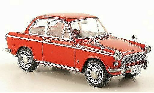 Daihatsu Compagno Berline 1/43 Ebbro Berlina 800 rood modelauto
