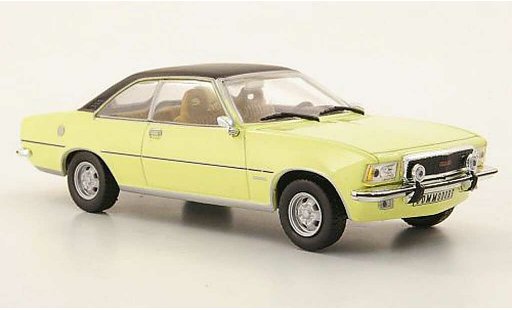 Opel Commodore B 1/43 Hachette Coupe GS/E geel/zwart (ohne Magazin) 1972 modelauto