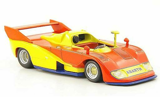 Abarth 2000 Sport Spider 1/43 Hachette (SE027) oranje/geel/blauw 1974 modelauto
