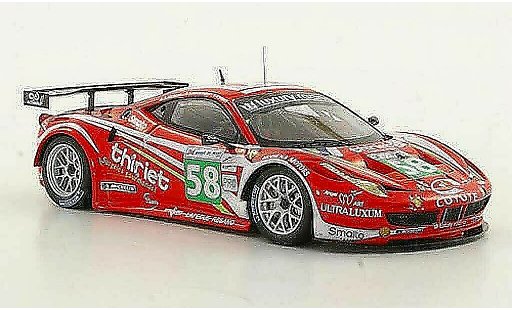 Ferrari 458 Italia GT2 1/43 Fujimi No.58 Team Luxury Racing A.Beltoise / P.Thiriet / F.Jakubowski 24h Le Mans 2011 modelauto