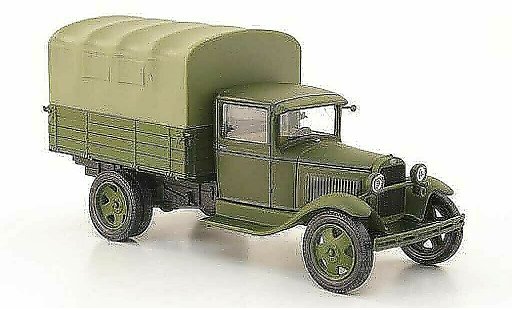 Gaz AA Pritsche 1/43 Nash Avtoprom laadbak olijfgroen avec olijfgroener Plane modelauto