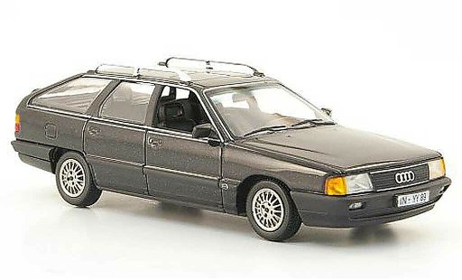 Audi 100 avant 1/43 Minichamps (C3) grijs 1990 modelauto