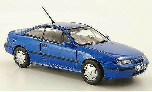 Opel Calibra V6 1/43 Hachette blauw (ohne Magazin) 1993 modelauto