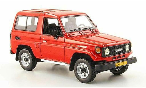 Toyota Land Cruiser 70 1/43 Neo LJ rood 1986 modelauto