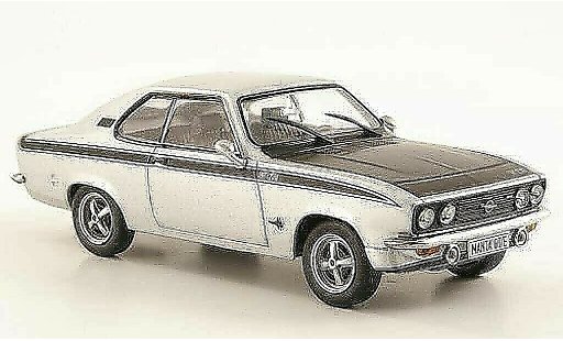 Opel Manta A 1/43 Hachette GT/E grijs /zwart (ohne Magazin) 1974 modelauto
