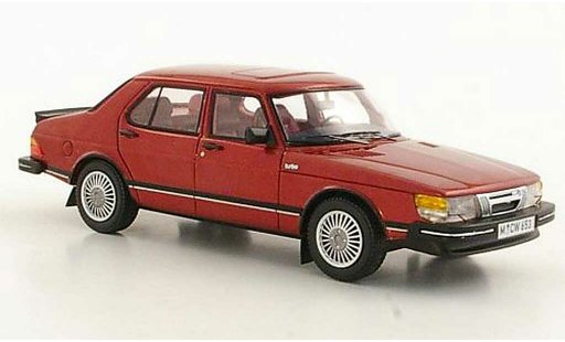 Saab 900 Turbo 1/43 Neo rood 4-portes beperkt edition 1981 modelauto