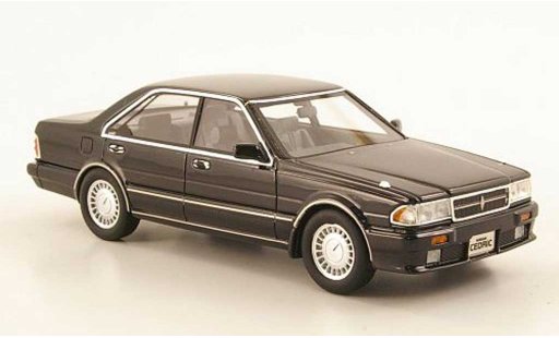 Nissan Cedric Y31 Gran Turismo SV 1/43 Hi Story () zwart RHD 1989 modelauto