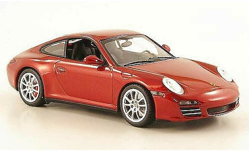 Porsche 911 4S 1/43 Minichamps Carrera (II) rood 2008 modelauto