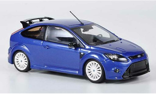 Ford Focus RS 1/43 Minichamps blauw avec witen Radern 2009 modelauto