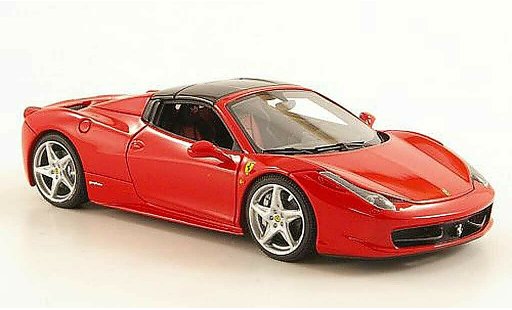 Ferrari 458 Italia Spider 1/43 Look Smart rood/zwart modelauto