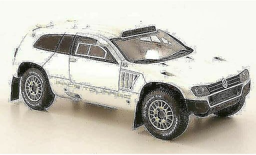 Volkswagen Touareg Dakar 1/43 Spark Race 3 wit Qatar Edition 2011 modelauto