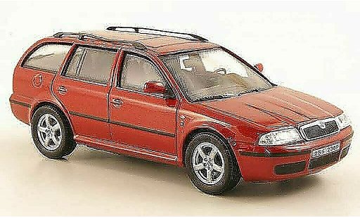 Skoda Octavia Combi 1/43 Abrex Tour rood modelauto