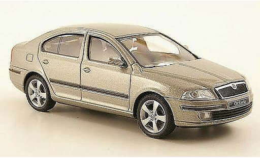 Skoda Octavia Limousine 1/43 Abrex Sedan grijsbeige modelauto