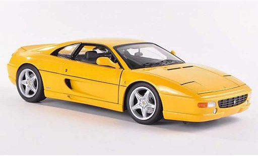 Ferrari F355 Berlinetta 1/18 Hot Wheels Elite Sedan geel (Elite) modelauto
