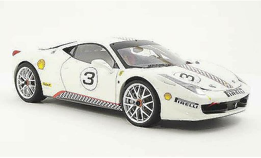 Ferrari 458 Challenge 1/18 Hot Wheels Elite No.3 wit (Elite) modelauto