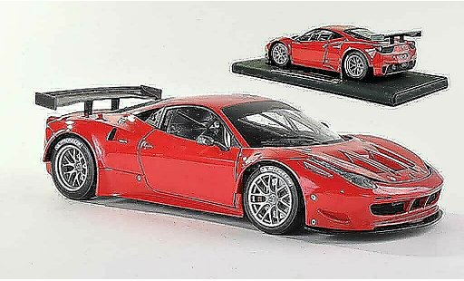 Ferrari 458 Italia GT2 1/18 Hot Wheels Elite rood Presentationsfahrzeug (Elite Special) modelauto