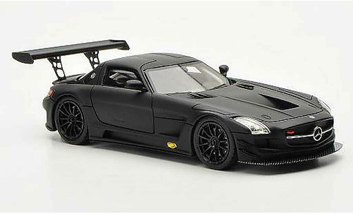 Mercedes SLS GT3 1/43 Schuco AMG mat zwart modelauto