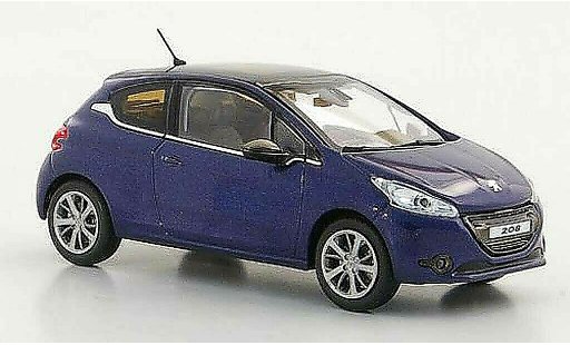 Peugeot 208 Base 1/43 Norev blauw 3-portes modelauto