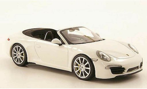 Porsche 911 Carrera 1/43 Minichamps Cabriolet wit 2011 modelauto