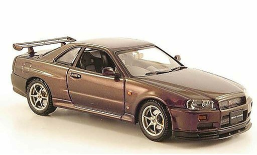 Nissan Skyline R34 1/43 Autoart GT-R lila 1999 modelauto