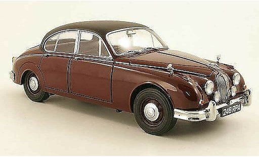 Jaguar MK 2 1/18 Model Icons Inspector Morse rood/zwart RHD modelauto
