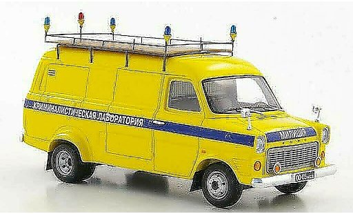 Ford Transit Kastenwagen 1/43 Adler MkI Kriminalistisches Laboratorium - Politie Moskau 1974 modelauto