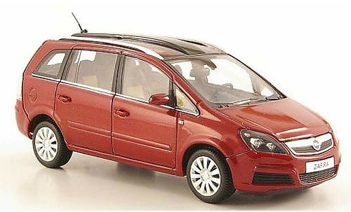 Opel Zafira B 1/43 Minichamps rood 2005 modelauto